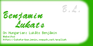benjamin lukats business card